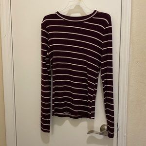 Burgundy long sleeve sweater blouse